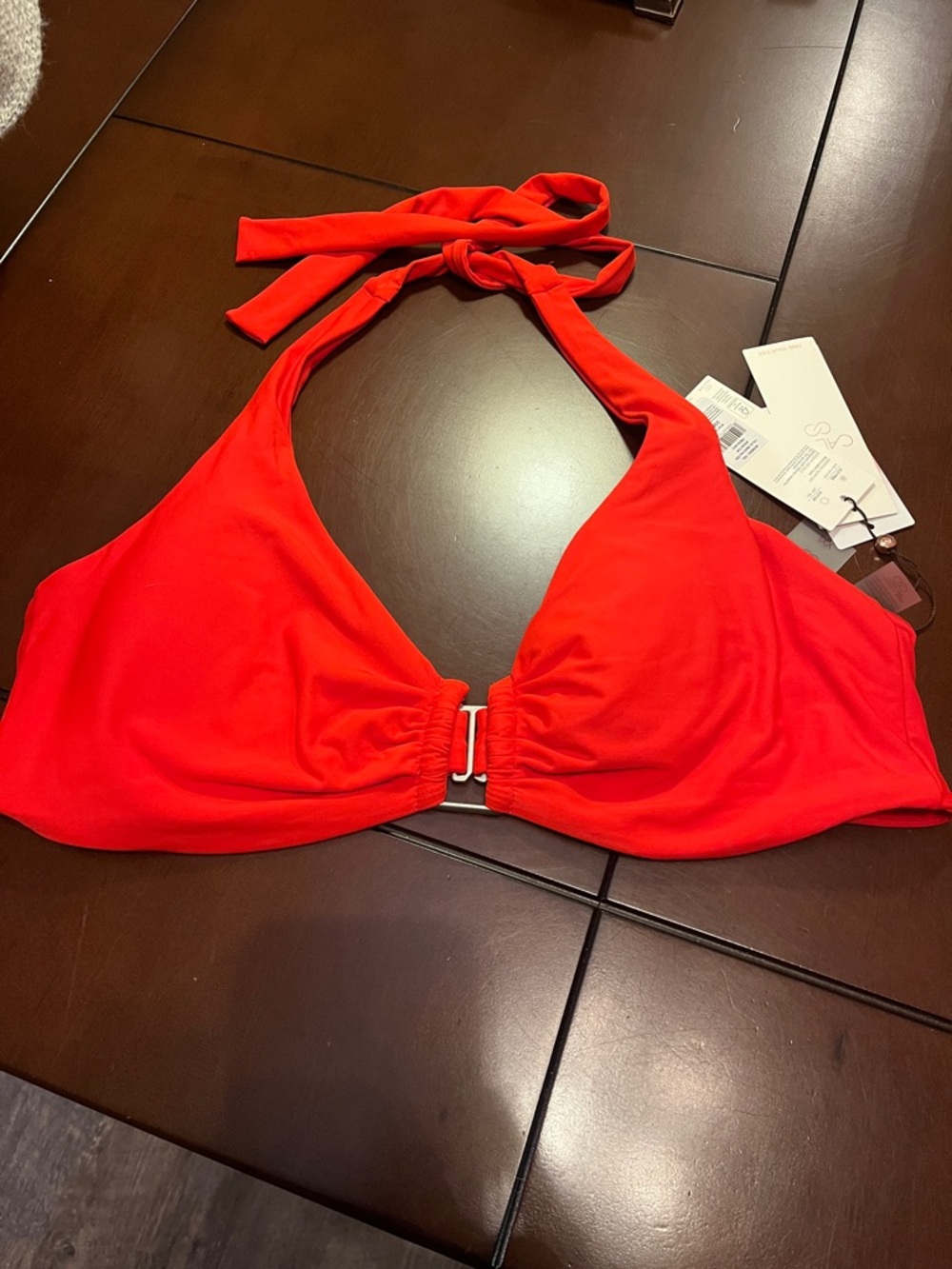 Calia ubar halter top fresh Red Halter Bikini Top